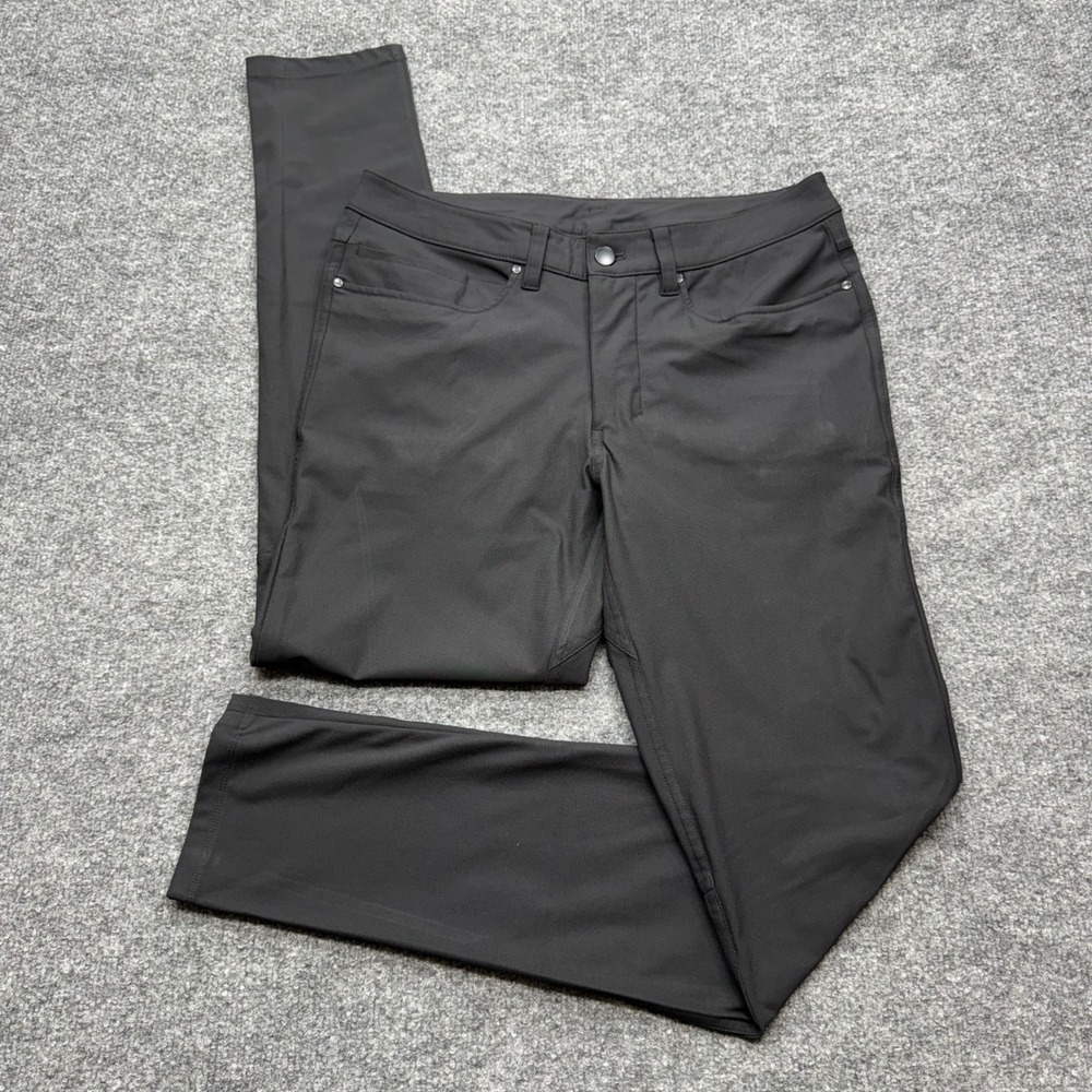 Lululemon ABC Slim-Fit Pant 30 Black Warpstreme 5-Pocket Commuter Trousers